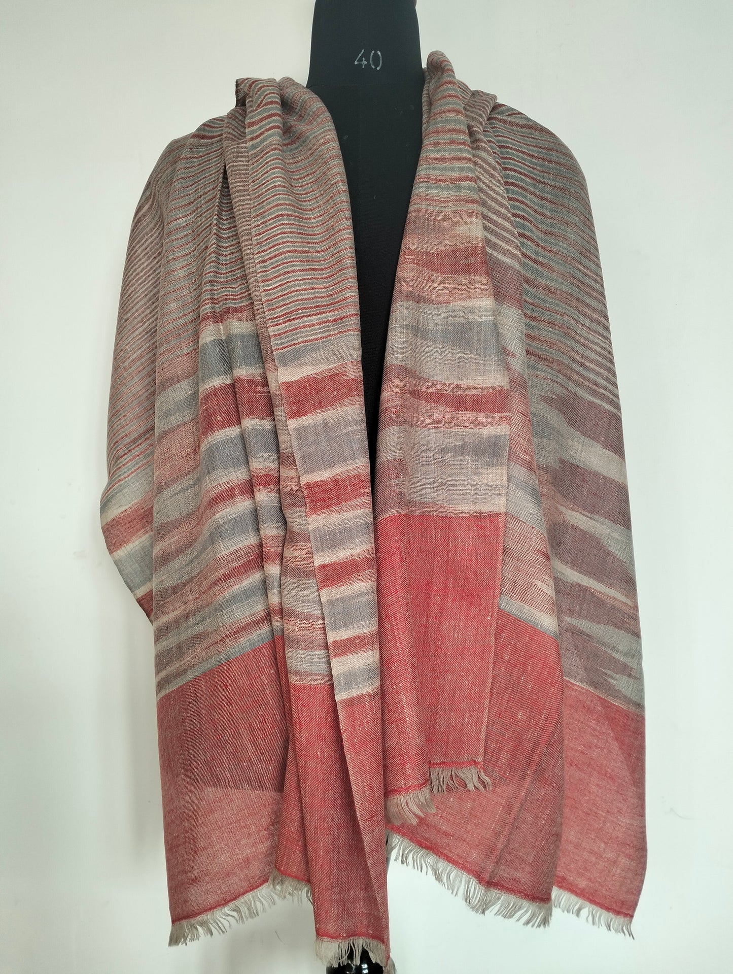 Ikat kashmiri pashmina scarf, christmas gift, wedding wrap, travel shawl, handloom shawl