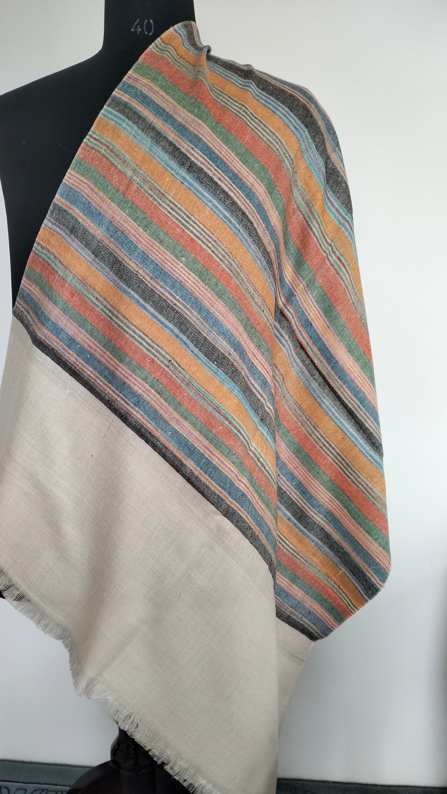 Handwoven 100% pure kashmir pashmina ikat tie and dye style modern fashion accessory, Best Gift idea, summer scarf, super soft shawl