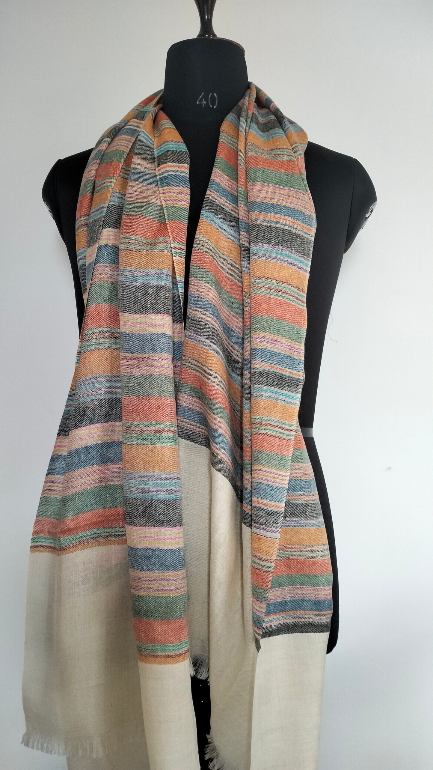 Handwoven 100% pure kashmir pashmina ikat tie and dye style modern fashion accessory, Best Gift idea, summer scarf, super soft shawl