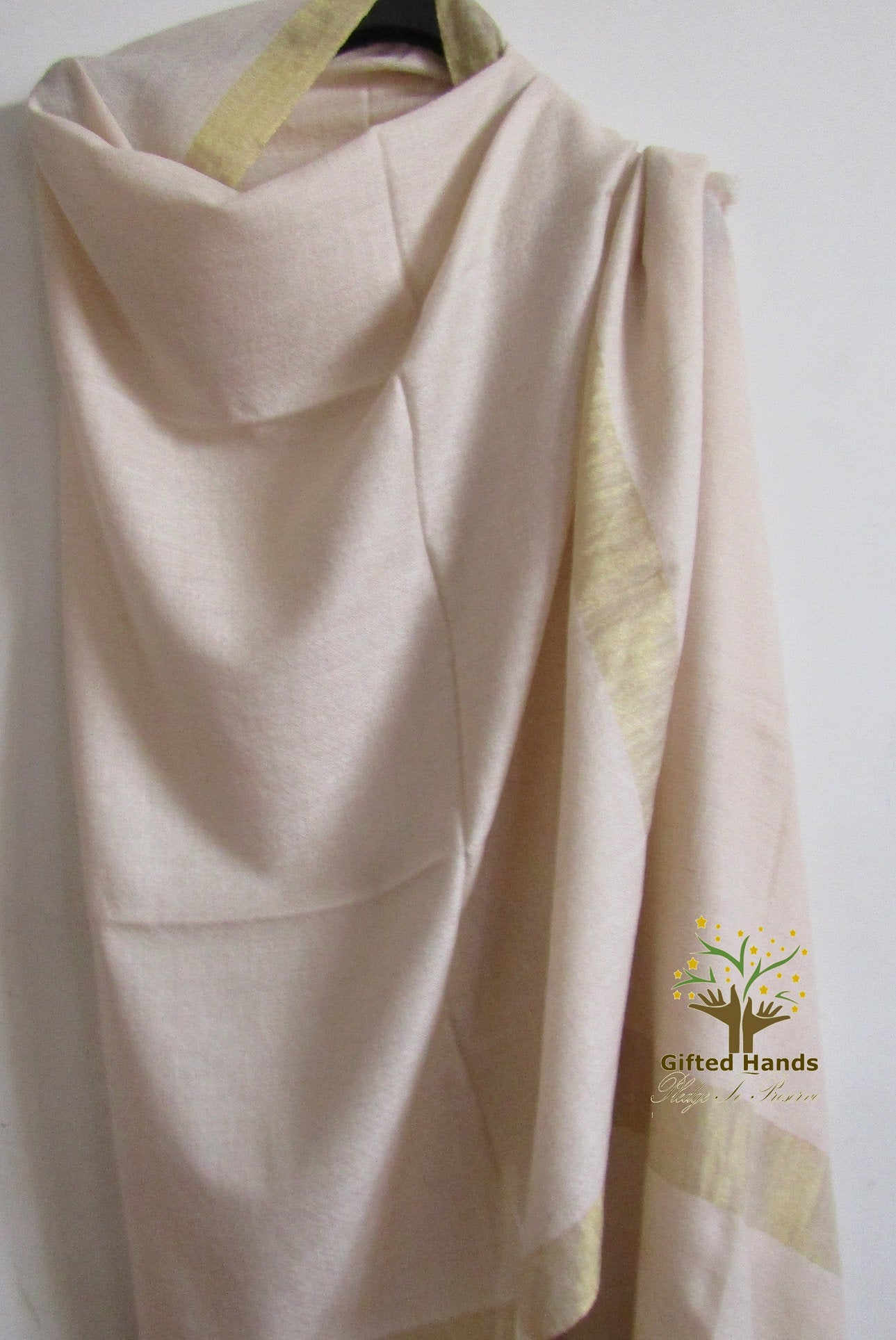 Fathers day gift, Cashmere Large size Shawl, Gold Zari, Handloom scarf, Kashmiri shawl Pashmina Fabric, gift for girlfriend co-worker,