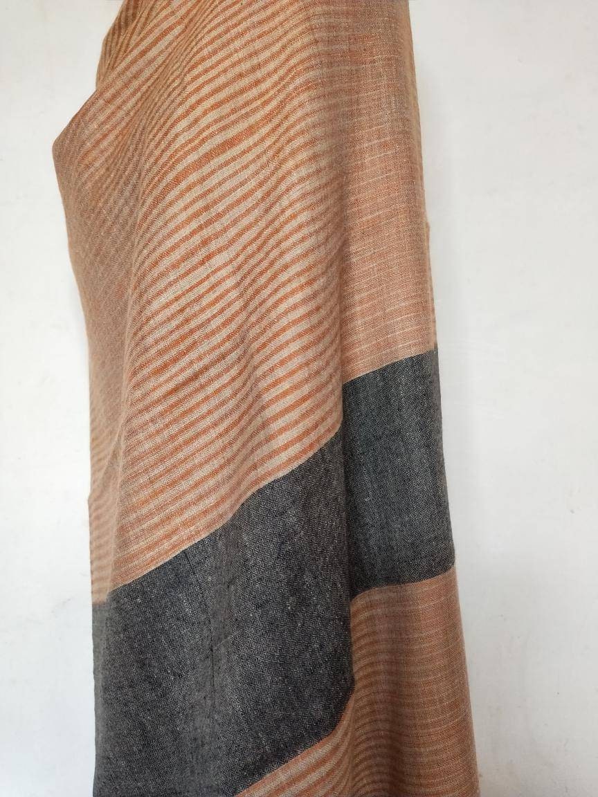Handmade ikat tie and dye 100% pure kashmir pashmina scarf, bridesmaid scarf, fashionable and light, ethical and sustainable shawl
