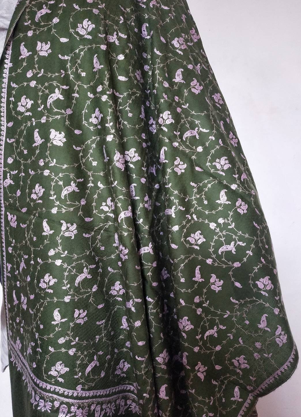 Hand weaved and Hand Embroidered 100% Pure premium and exclusive kashmiri Pashmina shawl, Bridesmaid gift, anniversary gift,