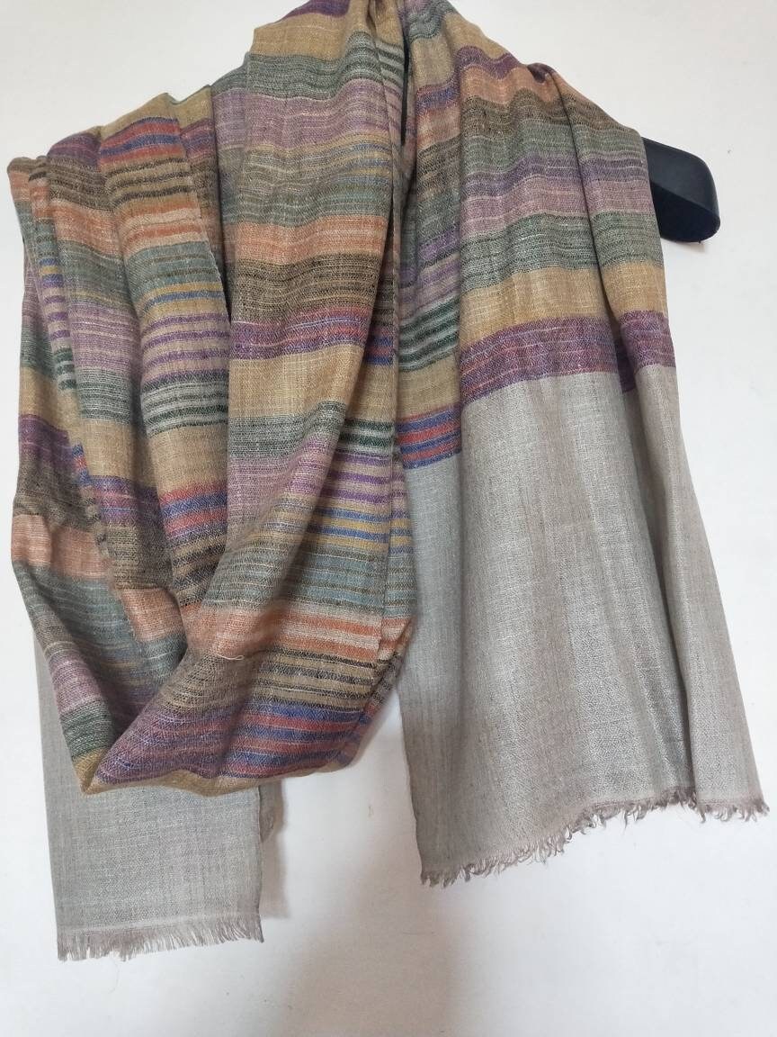 Handwoven 100% pure kashmir pashmina ikat tie and dye style modern fashion accessory, Best Gift idea, summer scarf, super soft shawl