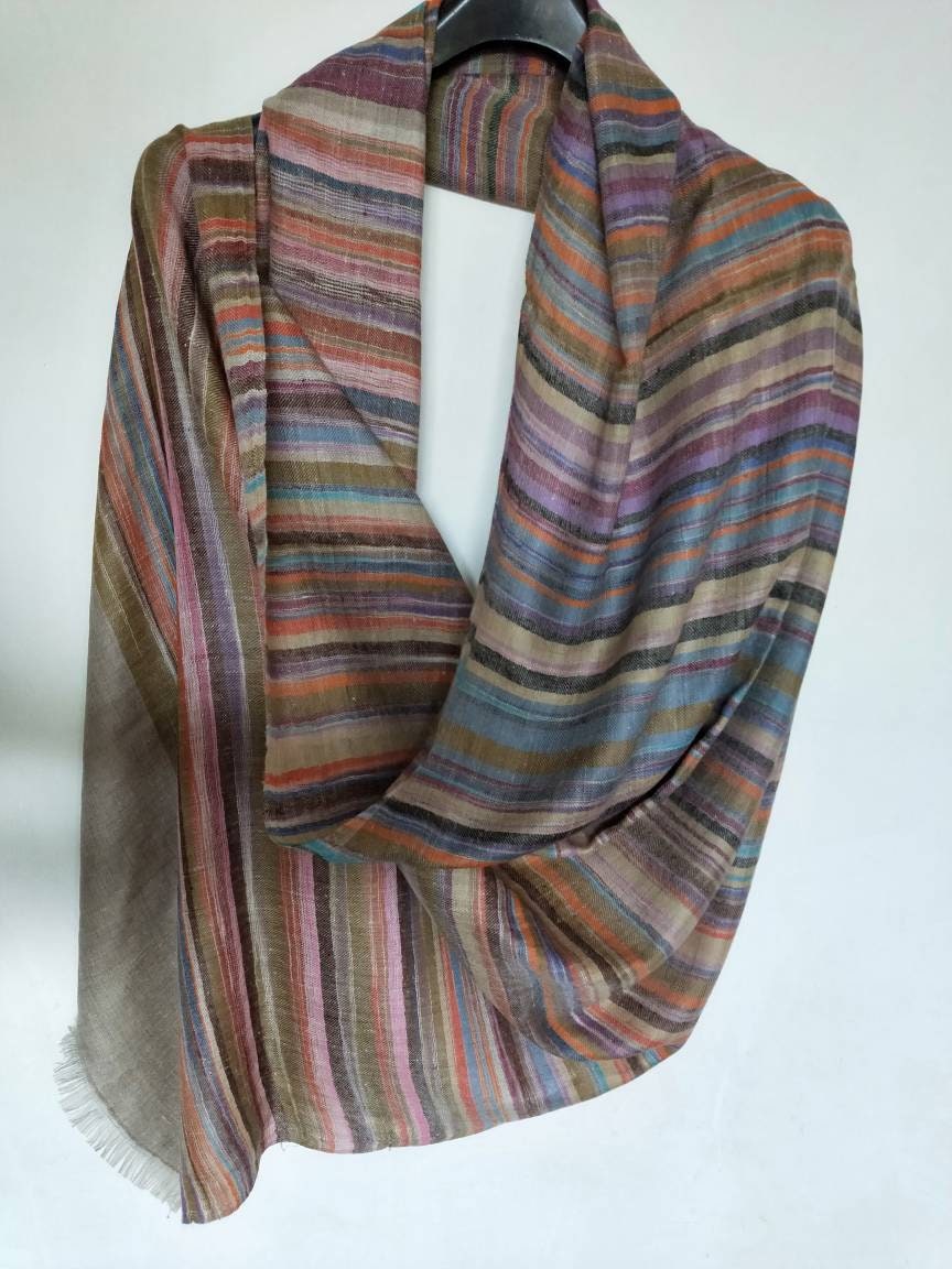 100% Cashmere | Handloomed | Women Scarf/Shawl | Finest Kashmir Pashmina Fabric | Natural | Christmas Gift | Haloween Gift| High Quality