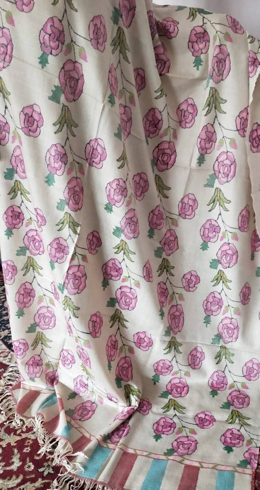 Premium and Exclusive Handcrafted Kani weave cashmere pashmina extra large wedding shawl, anniversary gift, thanksgiving