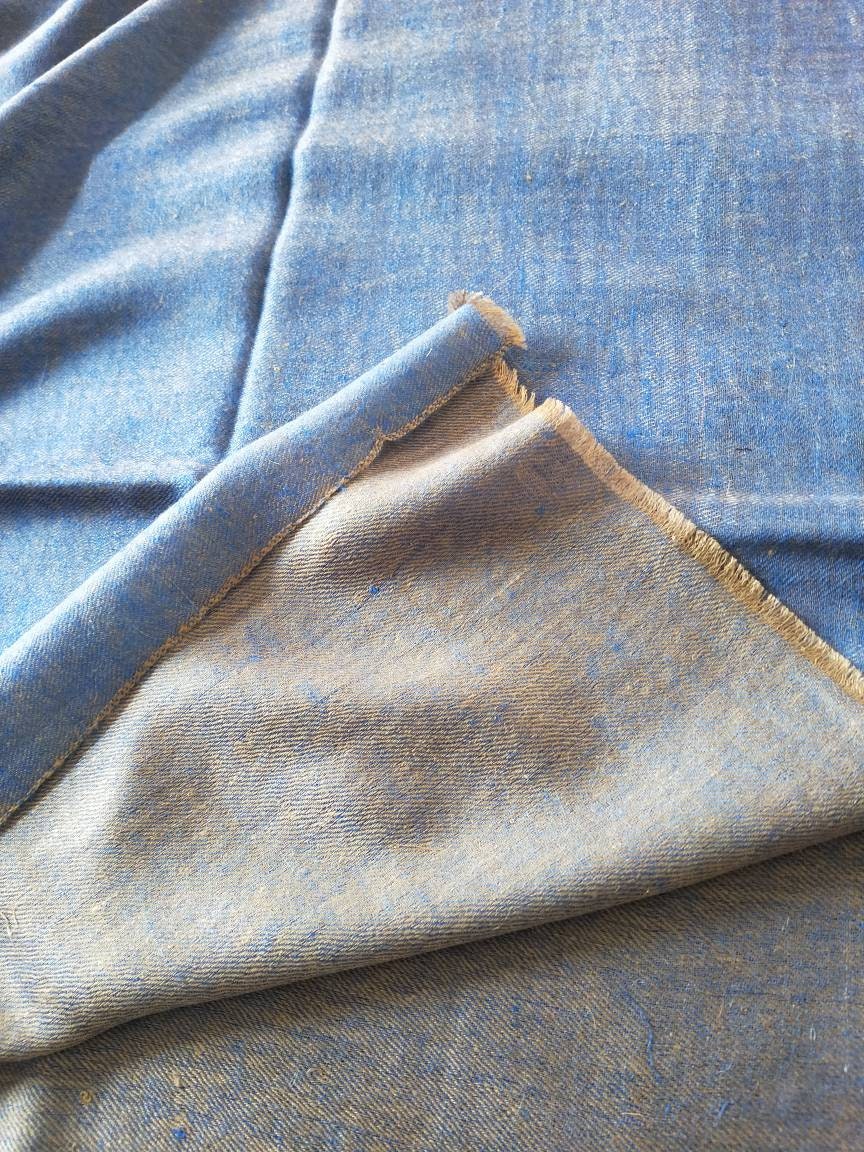 Christmas shawl Kashmir pashmina reversible ultra luxurious soft and warm 100% Pure changthangi Cashmere, Royal Blue scarf, Travel wrap