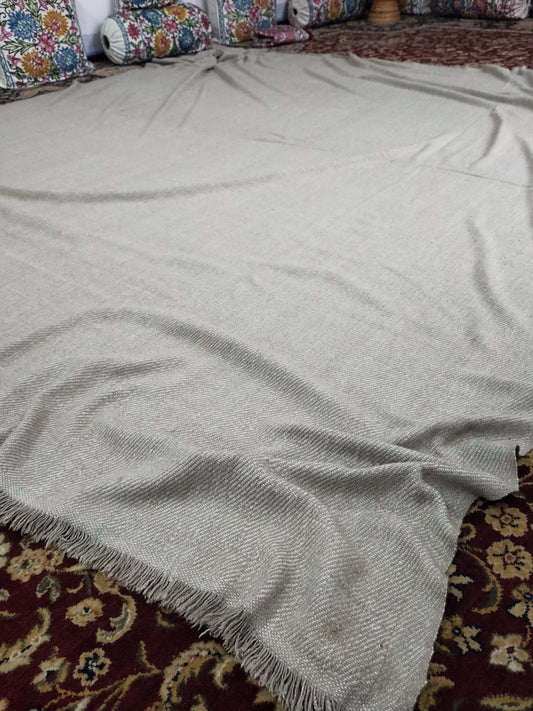 Baby Cashmere Handloom extra large and heavy Bed cover, Cashmere Throw, Valentine's gift, pashmina Blanket