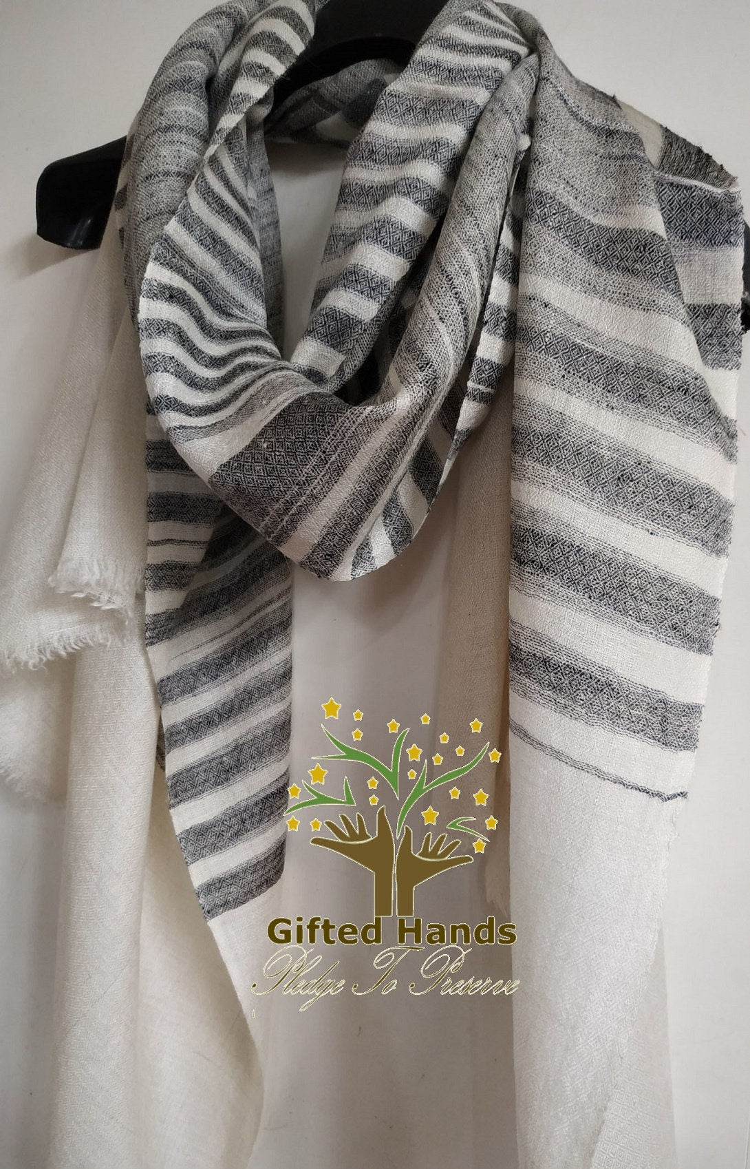 100% Cashmere | Handloomed | Women Scarf/Shawl | Finest Kashmir Pashmina Fabric | Natural | 6 color | 2 ply | High quality