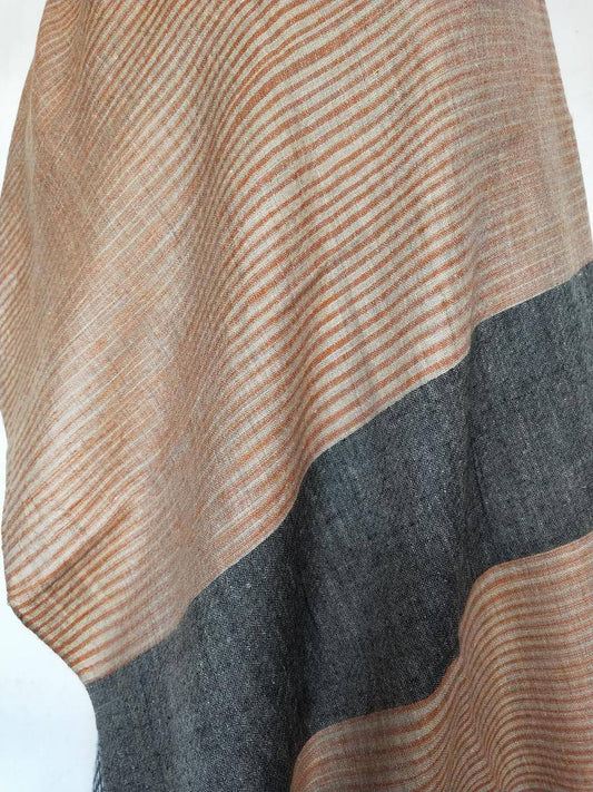Handmade ikat tie and dye 100% pure kashmir pashmina scarf, bridesmaid scarf, fashionable and light, ethical and sustainable shawl