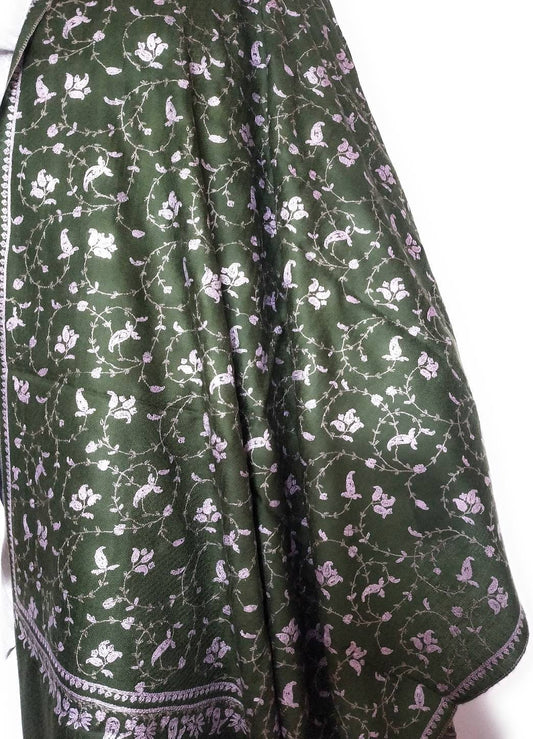 Hand weaved and Hand Embroidered 100% Pure premium and exclusive kashmiri Pashmina shawl, Bridesmaid gift, anniversary gift,