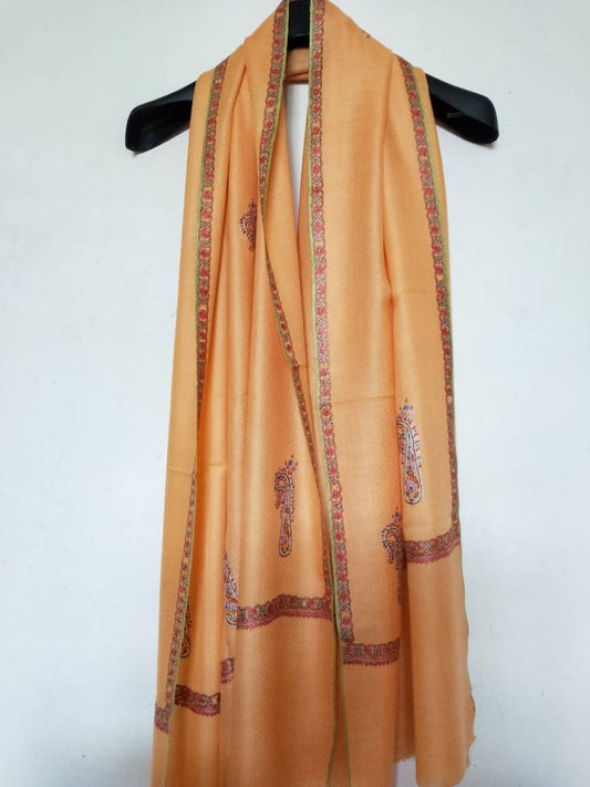 Handweaved and hand embroidered 100% kashmir pashmina shawl,sozni embroidered scarf, luxurious fashion accessories.