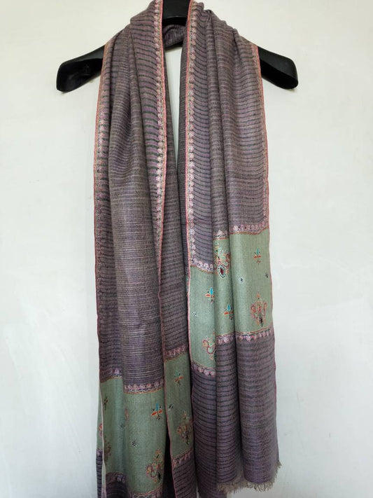 Mother's Day Handcrafted kashmir sozni embroidered pashmina cashmere shawl, tie and dye scarf,modern fashion accessory,super soft luxurious