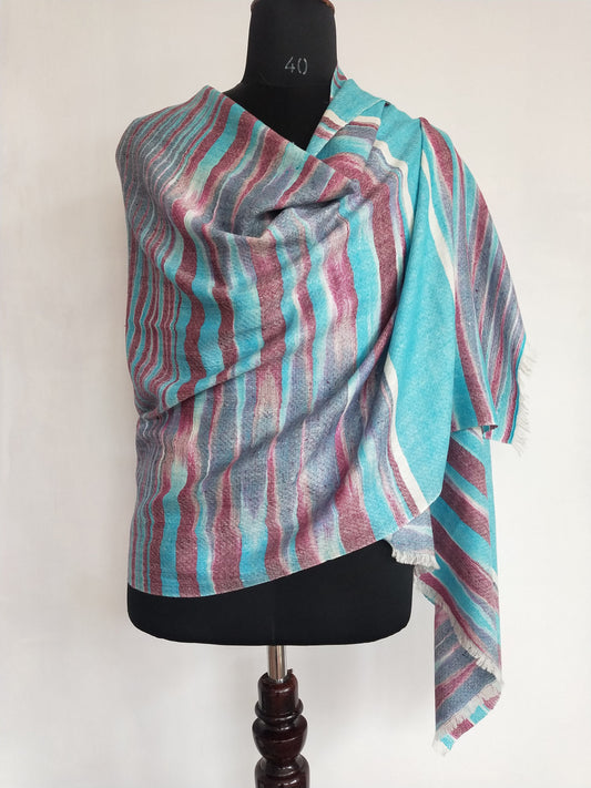 Fashionable unisex ultra-luxuriously warm, fine and soft travel wrap, personalised scarf, party outfit pure Pashmina kashmiri shawl