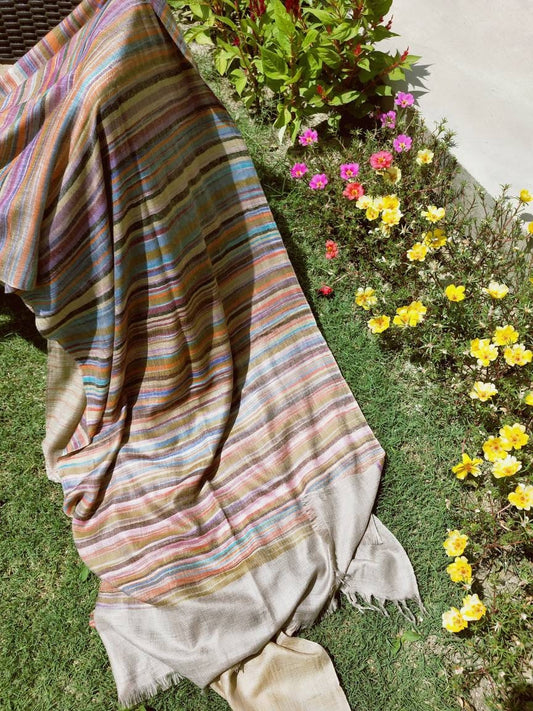 100% Cashmere | Handloomed | Women Scarf/Shawl | Finest Kashmir Pashmina Fabric | Natural | Christmas Gift | Haloween Gift| High Quality