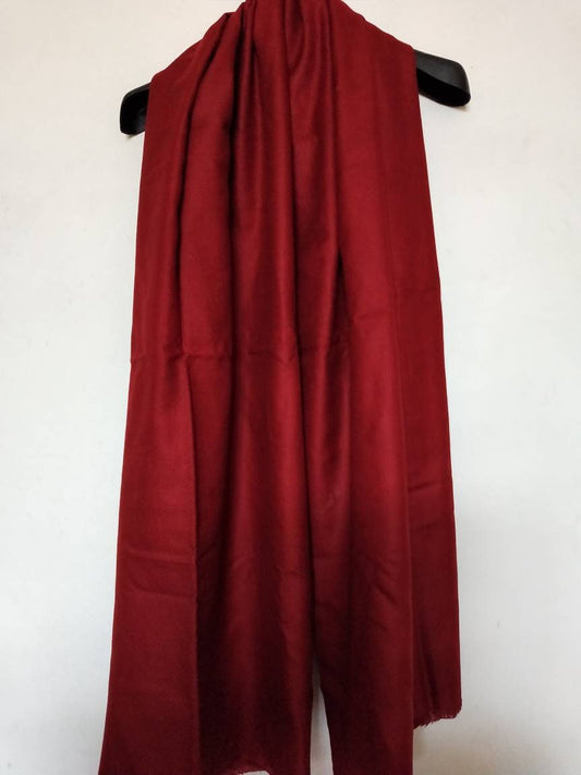 Extra Large 100% pure Handmade Cashmere Maroon shawl