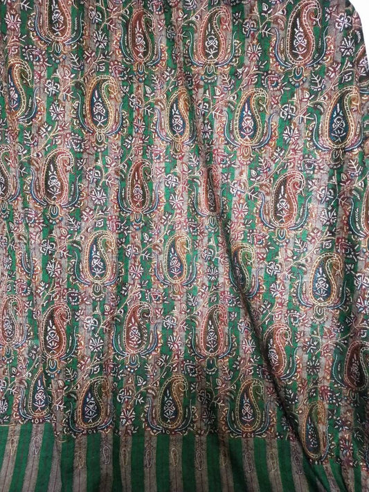 Jamawar shawl, Multicolor premium Cashmere sozni embroidered shawl, wedding wrap, anniversary gift. 105 x 205 cm large wrap, Christmas gift,