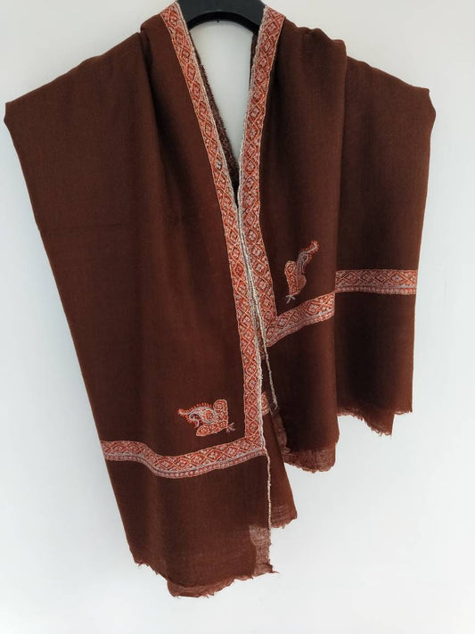 Handmade Premium Bachelorette Bridal party  Shawl, Bridesmaid Gift, Kashmir Pashmina Robe, Super Soft and light weight, Burgundy Color