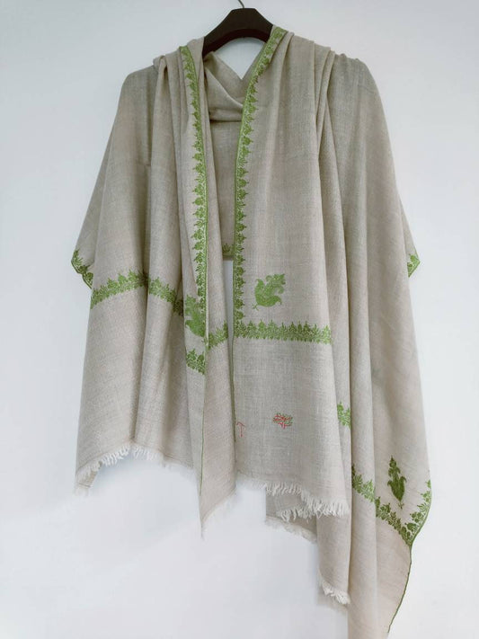 Handmade Premium Bachelorette Bridal party  Shawl, Bridesmaid Gift, Kashmir Pashmina Robe, Super Soft and light weight, Beige Color